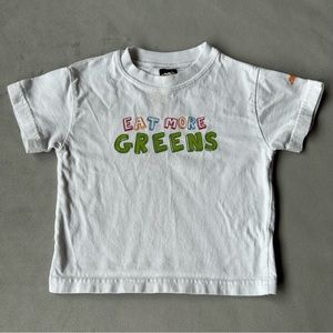 3 for $25 ~ Roots ~ Eat More Greens Graphic Tee ~ Baby Size Medium 6-12 Months